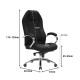 Καρέκλα γραφείου διευθυντή Ionia μαύρο PU 67x49,5x115-123εκ **