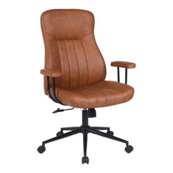 Καρέκλα γραφείου διευθυντή Philareti καφέ PU 74x71,5x108-118εκ **