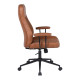 Καρέκλα γραφείου διευθυντή Philareti καφέ PU 74x71,5x108-118εκ **
