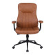 Καρέκλα γραφείου διευθυντή Philareti καφέ PU 74x71,5x108-118εκ **