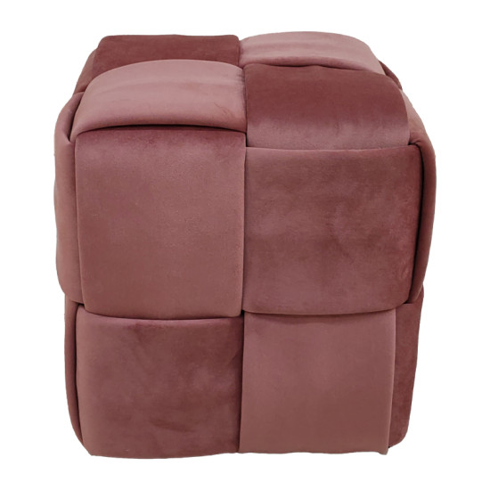 Σκαμπό Jisko σάπιο μήλο βελούδο 38x38x40εκ **