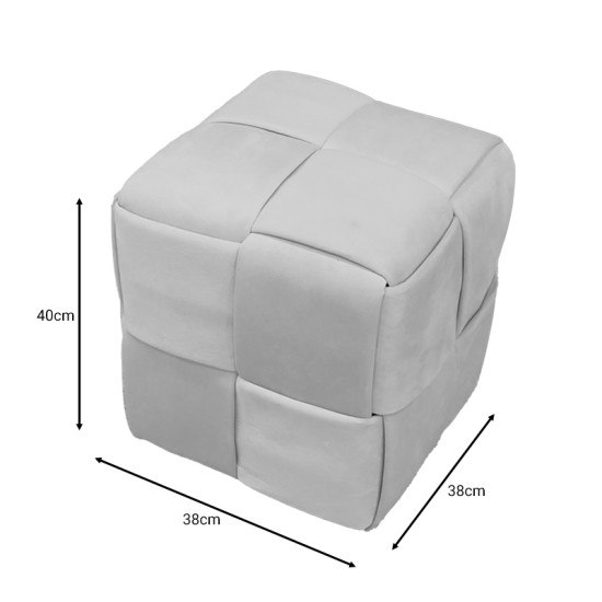 Σκαμπό Jisko σάπιο μήλο βελούδο 38x38x40εκ **