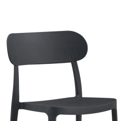 Καρέκλα Amvroan στοιβαζόμενη με UV protection ανθρακί pp 51x49x79.5εκ **