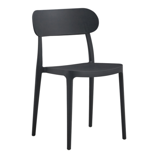 Καρέκλα Amvroan στοιβαζόμενη με UV protection ανθρακί pp 51x49x79.5εκ **