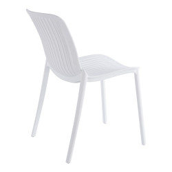 Καρέκλα Teragi στοιβαζόμενη pp με UV protection λευκή 58x43.5x82εκ **