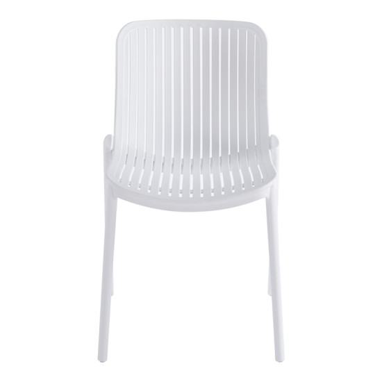 Καρέκλα Teragi στοιβαζόμενη pp με UV protection λευκή 58x43.5x82εκ **