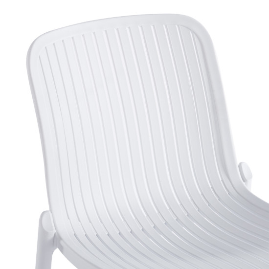 Καρέκλα Teragi στοιβαζόμενη pp με UV protection λευκή 58x43.5x82εκ **