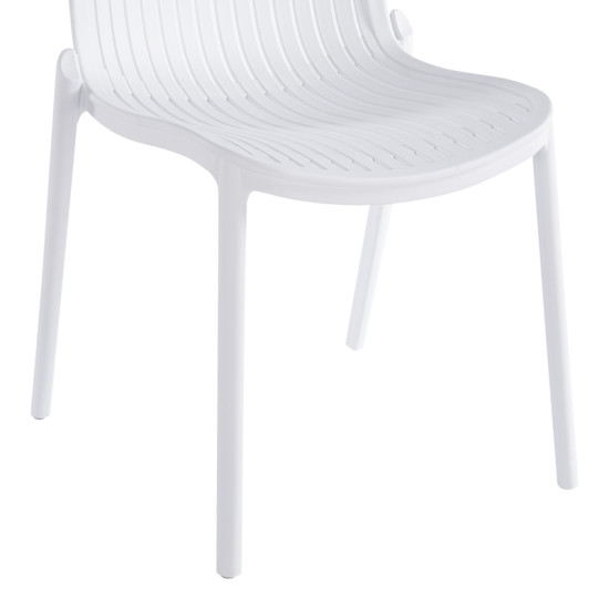 Καρέκλα Teragi στοιβαζόμενη pp με UV protection λευκή 58x43.5x82εκ **