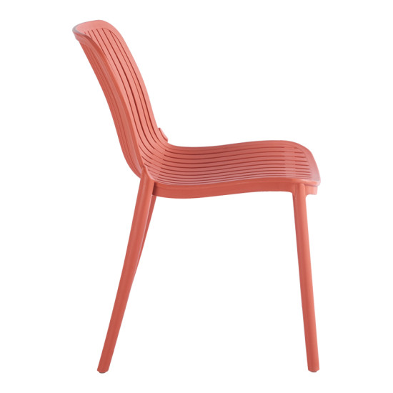 Καρέκλα Teragi στοιβαζόμενη pp με UV protection terracotta 58x43.5x82εκ **