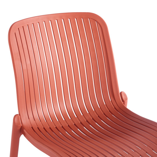 Καρέκλα Teragi στοιβαζόμενη pp με UV protection terracotta 58x43.5x82εκ **