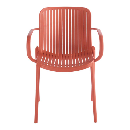 Πολυθρόνα Teragi στοιβαζόμενη pp με UV protection terracotta 59x57x82εκ **