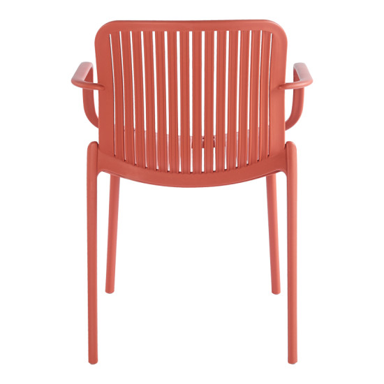 Πολυθρόνα Teragi στοιβαζόμενη pp με UV protection terracotta 59x57x82εκ **