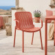 Πολυθρόνα Teragi στοιβαζόμενη pp με UV protection terracotta 59x57x82εκ **