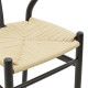 Bar stool Wishbone  black beech wood-natural rope 53x54x107cm **