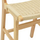 Σκαμπό μπαρ Julien rubberwood φυσικό-έδρα φυσικό σχοινί 45x46x95εκ **