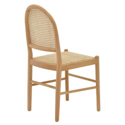 Καρέκλα Alessia ξύλο οξιάς-rattan φυσικό 43x44x89εκ **