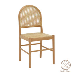 Καρέκλα Alessia ξύλο οξιάς-rattan φυσικό 43x44x89εκ **