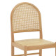 Καρέκλα Alessia ξύλο οξιάς-rattan φυσικό 43x40x89εκ