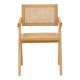 Πολυθρόνα Winslow φυσικό rubberwood 52x59x79εκ **