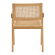 Πολυθρόνα Winslow φυσικό rubberwood 52x59x79εκ **