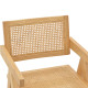 Πολυθρόνα Winslow φυσικό rubberwood 52x59x79εκ **