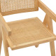 Πολυθρόνα Winslow φυσικό rubberwood 52x59x79εκ **