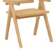 Πολυθρόνα Winslow φυσικό rubberwood 52x59x79εκ **