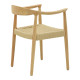 Πολυθρόνα Juvan φυσικό rubberwood 64x53x77εκ **