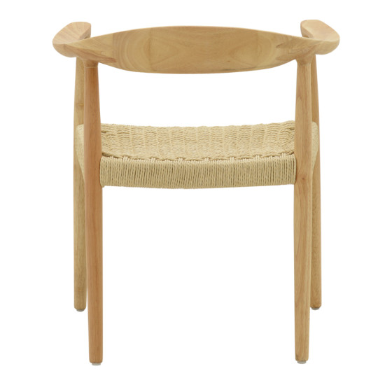 Πολυθρόνα Juvan φυσικό rubberwood 64x53x77εκ **