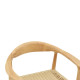 Πολυθρόνα Juvan φυσικό rubberwood 64x53x77εκ **