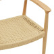 Πολυθρόνα Juvan φυσικό rubberwood 64x53x77εκ **