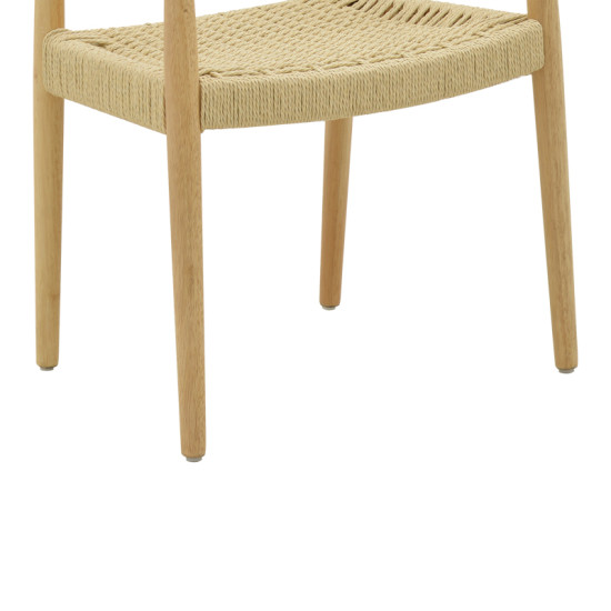 Πολυθρόνα Juvan φυσικό rubberwood 64x53x77εκ **