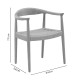 Πολυθρόνα Juvan φυσικό rubberwood 64x53x77εκ **