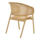 Πολυθρόνα Wenzy φυσικό Rattan - μασίφ ξύλο toon 58x58x82εκ **