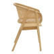 Πολυθρόνα Wenzy φυσικό Rattan - μασίφ ξύλο toon 58x58x82εκ **