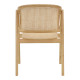 Πολυθρόνα Wenzy φυσικό Rattan - μασίφ ξύλο toon 58x58x82εκ **