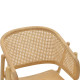 Πολυθρόνα Wenzy φυσικό Rattan - μασίφ ξύλο toon 58x58x82εκ **