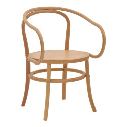 Πολυθρόνα Verfie φυσικό ξύλο οξιάς 55x50x83εκ **