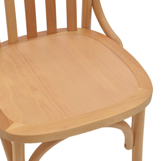 Καρέκλα Flisbie pakoworld φυσικό ξύλο οξιάς 46x48x86εκ