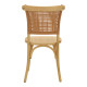 Καρέκλα Karley φυσικό ξύλο οξιάς-έδρα φυσικό rattan 48x52x89εκ **