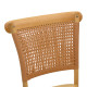 Καρέκλα Karley φυσικό ξύλο οξιάς-έδρα φυσικό rattan 48x52x89εκ **