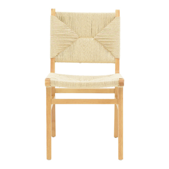 Καρέκλα Arten σχοινί-rubberwood σε φυσική απόχρωση 60x55x85εκ **