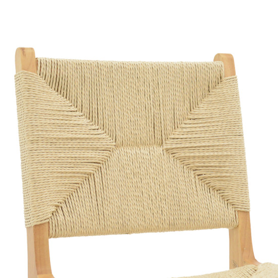 Καρέκλα Arten σχοινί-rubberwood σε φυσική απόχρωση 60x55x85εκ **