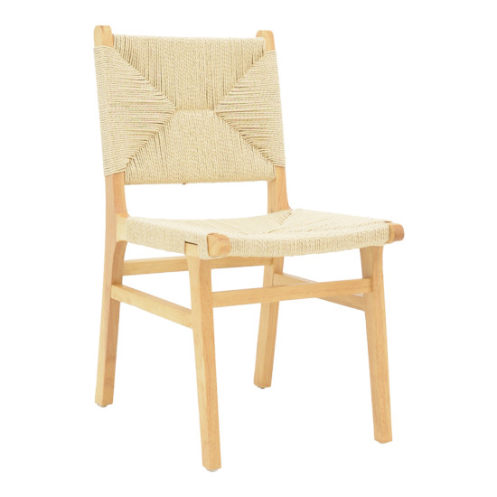 Καρέκλα Arten σχοινί-rubberwood σε φυσική απόχρωση 60x55x85εκ **