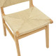 Καρέκλα Arten σχοινί-rubberwood σε φυσική απόχρωση 60x55x85εκ **