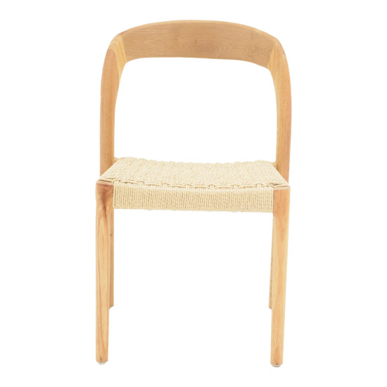 Καρέκλα Tavrine σχοινί-rubberwood σε φυσική απόχρωση 47x59x78εκ **