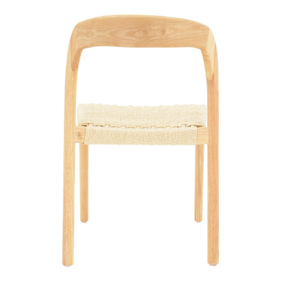 Καρέκλα Tavrine σχοινί-rubberwood σε φυσική απόχρωση 47x59x78εκ **