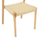 Καρέκλα Tavrine σχοινί-rubberwood σε φυσική απόχρωση 47x59x78εκ **