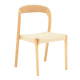 Καρέκλα Tavrine σχοινί-rubberwood σε φυσική απόχρωση 47x59x78εκ **