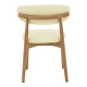 Καρέκλα Ubene rubberwood και pu σε καρυδί και μπεζ απόχρωση 46x58x79εκ **